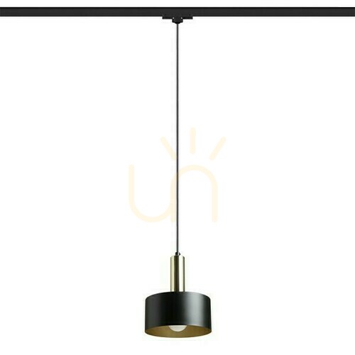 Check Giulia 20 To 3 Phase Pendant Lamp. Rails Black/Gold Bronze Brass 230 V E27 40 W.