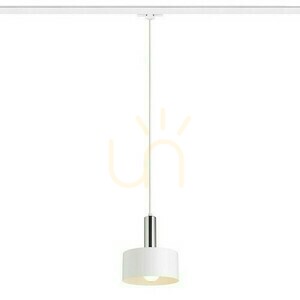 Giulia 20 To 3 Phase Pendant Lamp. Rails White Chrome 230 V E27 40 W. small 0