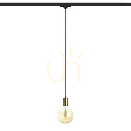 Check Araq Pendant Lamp For 3 Phases. Rails Brushed Brass/Black 230 V E27 42 W.