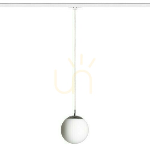 Check Luna 20 Pendant Lamp For 3 Phases. Opal Glass/Chrome 230 V Led E27 15 W rails.