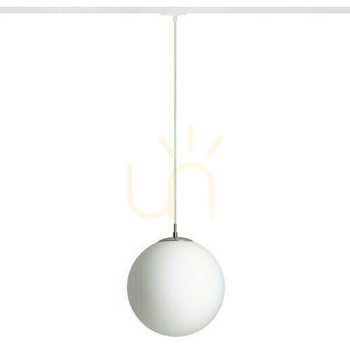 Check Luna 30 To 1 Phase Pendant Lamp. Opal Glass/Chrome Rails 230 V E27 15 W.