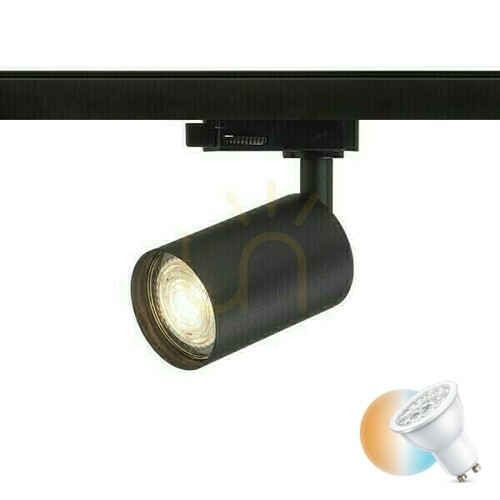Check Dude Spotlight For 3 Phases. Rails Black 230 V Led Gu10 9 W.