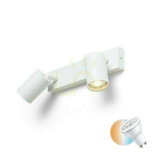 Check Dude Ii Surface Mounted Lamp White 230 V Led Gu10 2x9 W.