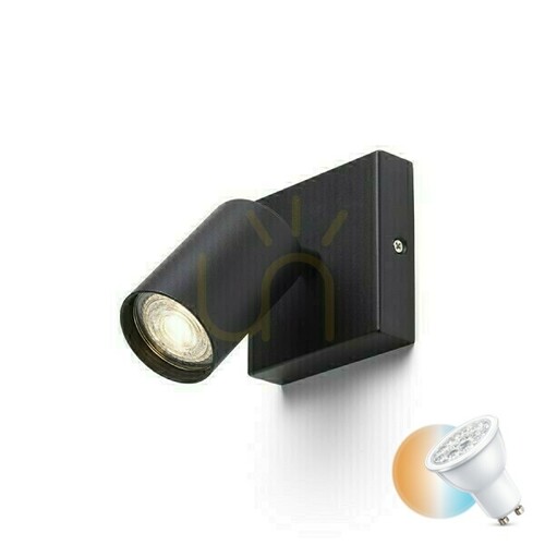 Check Dude Sq Black 230 V Led Gu10 9 W Surface Mounted Lamp.