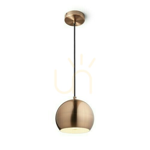 Check Agneta Brushed Copper Pendant Lamp 230 V E27 40 W.