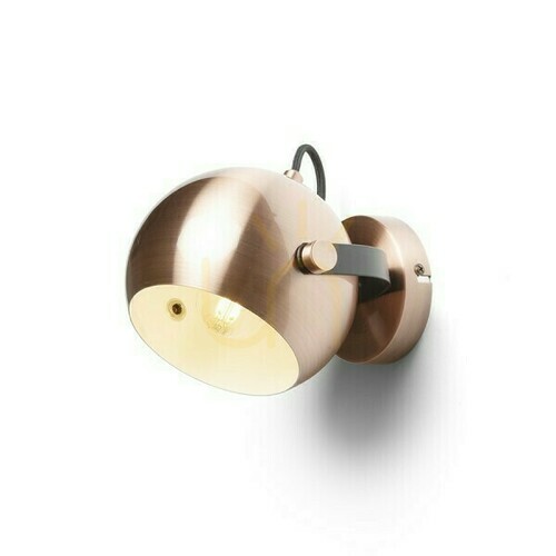 Check Agneta Brushed Copper/Black Surface Mounted Lamp 230 V E27 40 W.