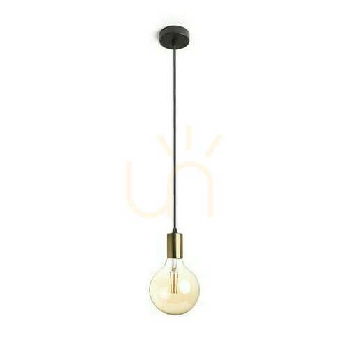 Check Araq Pendant Lamp Brushed Brass/Black 230 V E27 42 W.