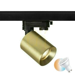 Rendl Dario R13875 3-Circuit Track Spotlight – Brushed Brass, GU10 small 0