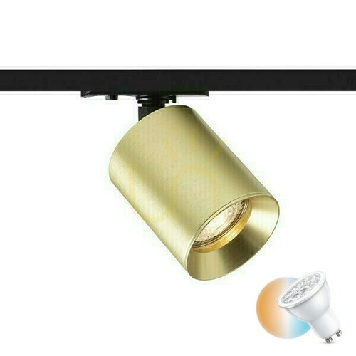 Check Dario Spotlight For 1 Phase. Rails Brushed Brass 230 V Gu10 9 Watt