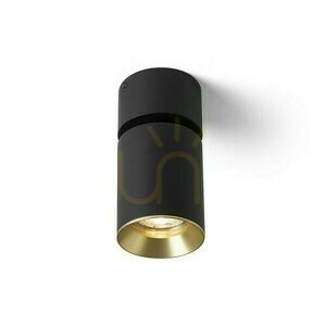 Rendl Dario Surface-Mounted Ceiling Light Black with Brushed Brass GU10 9 W small 1