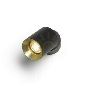 Rendl Dario Surface-Mounted Ceiling Light Black with Brushed Brass GU10 9 W small 3