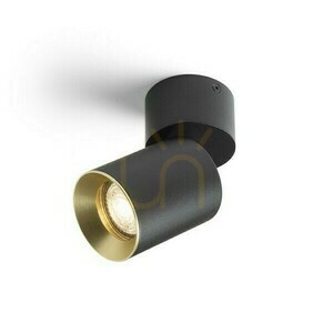 Rendl Dario Surface-Mounted Ceiling Light Black with Brushed Brass GU10 9 W small 5