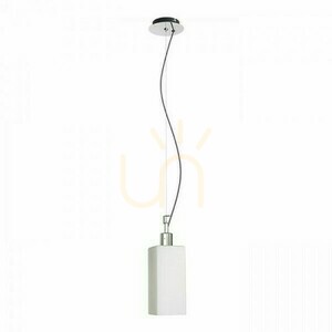 Liz New Opal Glass/Chrome Pendant Lamp 230 V E27 28 W. small 2
