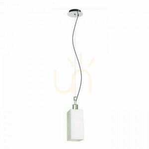 Liz New Opal Glass/Chrome Pendant Lamp 230 V E27 28 W. small 0