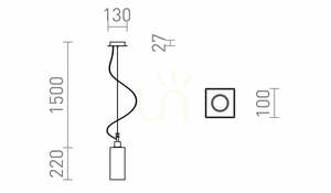 Rendl LIZ NEW R13822 pendant light, opal glass and chrome, E27 small 3