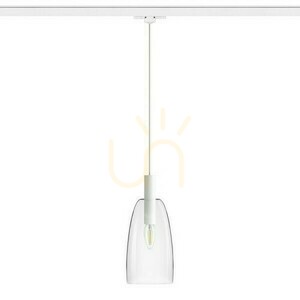 Bellini Pendant Lamp For 3 Phases. Rails White Transparent Glass 230 V E14 15 W. small 0