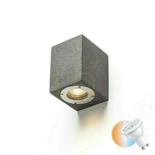 Check Outdoor wall lamp Kane I wall Concrete/Decor Dark Granite 230 V Led Gu10 5 W Ip65