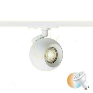 White Rendl SIENA 1-circuit track spotlight GU10 9 W R13759 small 0