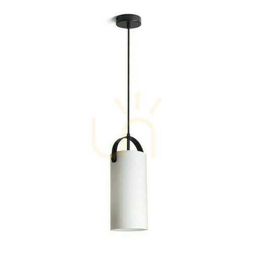 Check Rendl JULIETTA 31 Opal Glass Pendant Light, Black, E27 15 W R13753