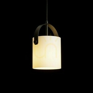 Julietta 16 Opal Glass/Black Pendant Lamp 230 V E27 20 W. small 3
