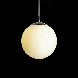Rendl LUNA 25 R13746 pendant light – opal glass, chrome, Ø25 cm, E27 small 3
