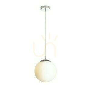 Rendl LUNA 25 R13746 pendant light – opal glass, chrome, Ø25 cm, E27 small 4