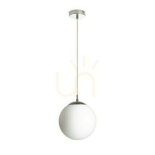 Check Rendl LUNA 25 R13746 pendant light – opal glass, chrome, Ø25 cm, E27