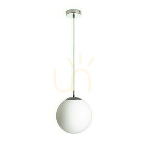 Rendl LUNA 25 R13746 pendant light – opal glass, chrome, Ø25 cm, E27 small 0