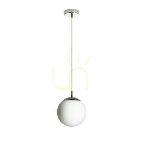 Check Luna 20 Opal Glass/Chrome Pendant Lamp 230 V Led E27 15 W.
