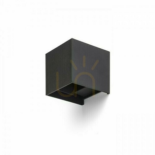 Check Tito Sq Dimm outdoor wall lamp Black 230 V Led 2x3 W Ip65 3000 K