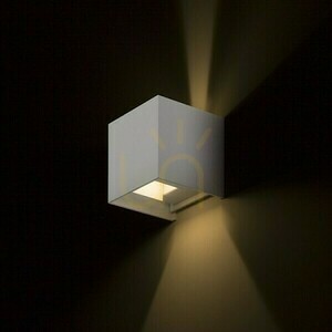 Tito Sq Dimm outdoor wall lamp White 230 V Led 2x3 W Ip65 3000 K small 4