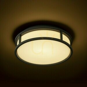 Bathroom Lamp Grande Led 25 Ceiling Opal Glass/Black 230 V 12 W Ip44 3000 K small 2