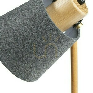 Wall lamp Choupette Adjustable GreyBlack Textil/Lumber 230 V E27 15 W. small 2