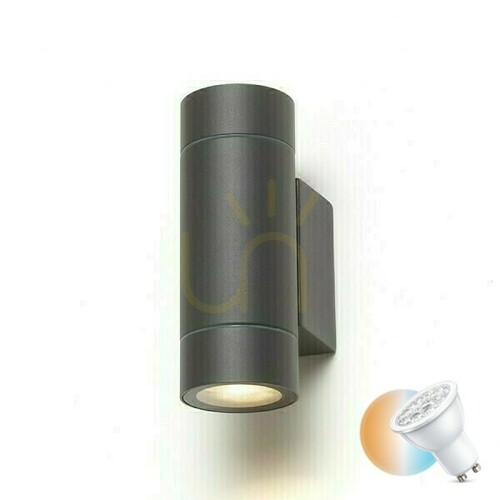 Check Outdoor wall lamp Mizzi New Ii wall lamp Anthracite 230 V Gu10 2x35 W Ip65