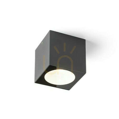 Check Outdoor Plafonds Senza Sq Ceiling Anthracite Clear Glass 230 V Led 6 W Ip65 3000 K