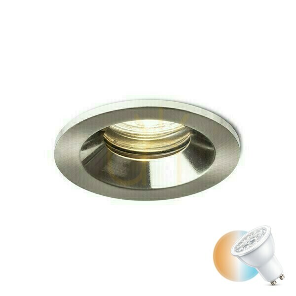 Bella Recessed Luminaire Gu10 Nickel Mat 230 V Led 15 W Ip65