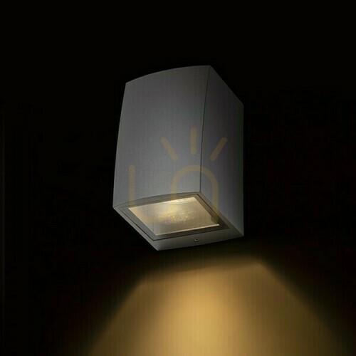 Check Selma outdoor wall lamp Silver Grey 230 V Gu10 35 W Ip54