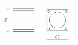 Rendl RODGE R13510 grey outdoor ceiling light, GU10, IP54 small 3