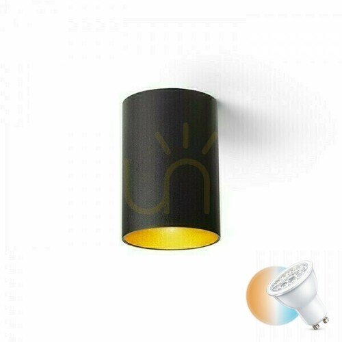 Check Connor Ceiling Downlight Black/Gold 230 V Led Gu10 10 W.