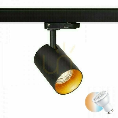 Check Rendl Connor 3-Circuit Track Spotlight Black/Gold GU10 10 W R13500