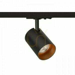 Rendl CONNOR single-circuit track spotlight, black/gold, GU10, 13.5 cm small 3