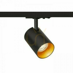 Rendl CONNOR single-circuit track spotlight, black/gold, GU10, 13.5 cm small 5