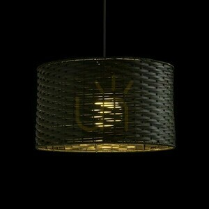 Fiatlux 41/24 Black Bamboo Pendant Lamp 230 V E27 15 W. small 4