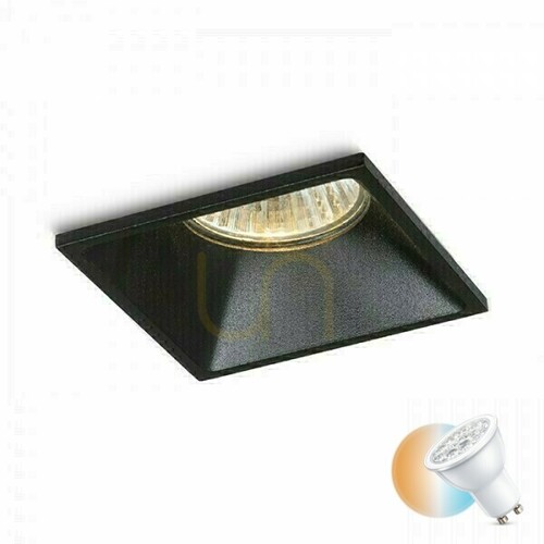 Check Zuri Sq Recessed Luminaire Black 230 V Gu10 35 W.