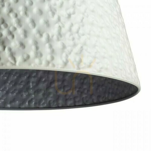 Check Bucky 40 White/Grey Metal Pendant Lamp 230 V E27 28 W.