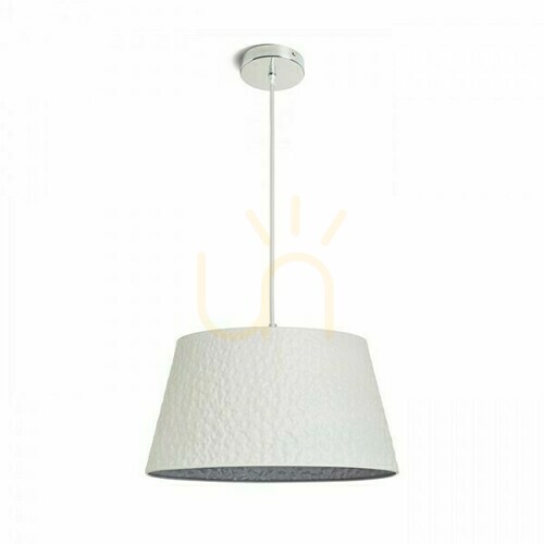 Check Bucky 40 White/Grey Metal Pendant Lamp 230 V E27 28 W.