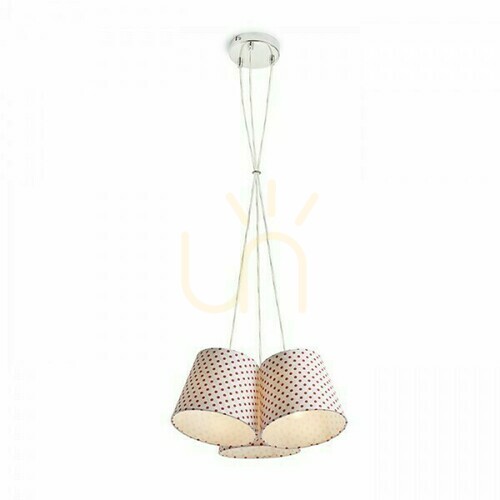 Check Nancy Iii White/Red Pendant Lamp 230 V E14 3x11 W.