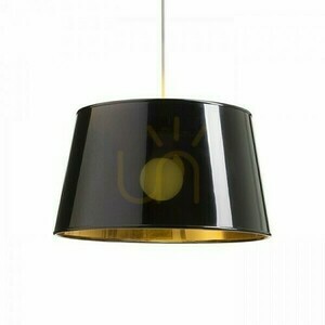 Shade, Lampshade Ridick Glossy Black Foil Gold Max. 20 W small 1