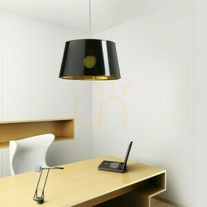 Shade, Lampshade Ridick Glossy Black Foil Gold Max. 20 W small 3