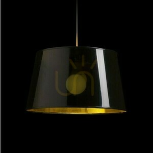 Shade, Lampshade Ridick Glossy Black Foil Gold Max. 20 W small 4